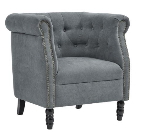 Jacquelyne Slate Blue Accent Chair