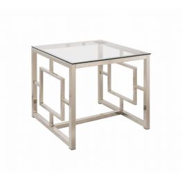 Narson Glass Top End Table