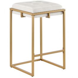 Nadia Upholstered Backless Counter Stool Beige