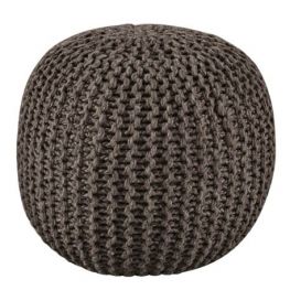 Latricia Charcoal Pouf
