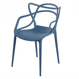 Russell Molded PP Arm Chair, Nile Blue