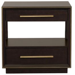 Durango 2-drawer Nightstand Smoked Peppercorn