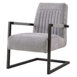 Jonah KD Fabric Arm Chair, Sage Gray/Velvet Gray