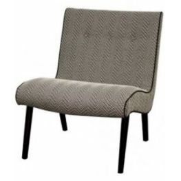 Alexis Black Herringbone Fabric Chair