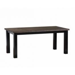 Black and Weathered Oak Dining Table