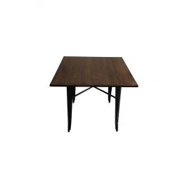 Aster Dark Wood Top metal legs Dining Table
