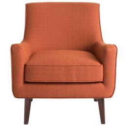 Burnt Orange Oxford Mid-Century Accent Chair
