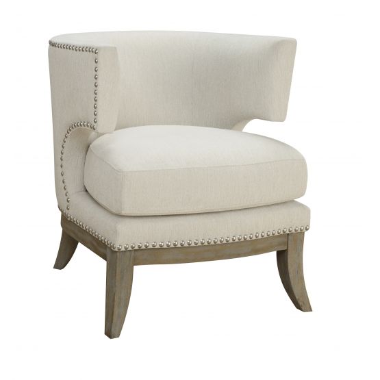 White Barrel Back Chair