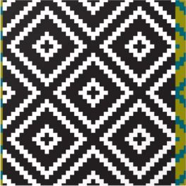 LapplJung Rug in Black & White 6'7x9