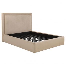 Lawson Upholstered Queen Platform Bed Light Saddle