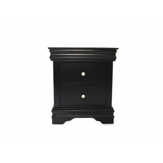 Black Night Stand w/ Molding Detail