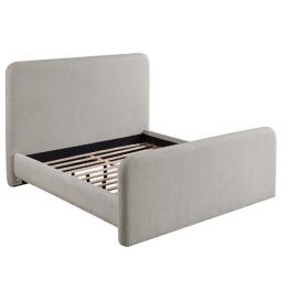 Wren Upholstered Eastern King Panel Bed Grey