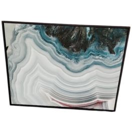 Black/Blue/White Abstract Wall Art