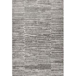 6' 7" x 9'  Striped Erminia - Grey