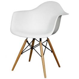 Carllen Molded Arm Dining Chair - White