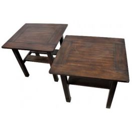 Two Walnut Side Tables