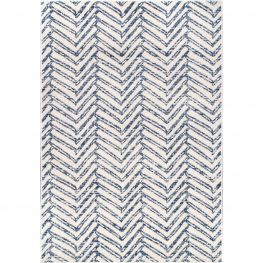 6' 7" x 9'  Geometric Rosanne - Blue